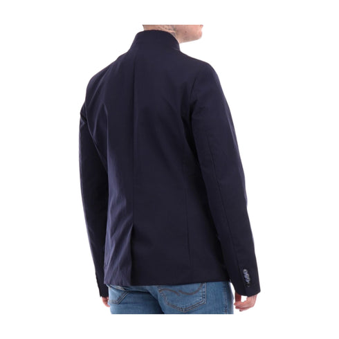 YESZEE Giacca leggera Giubbino Uomo con taschino e logo Blu - Francavilla Moda